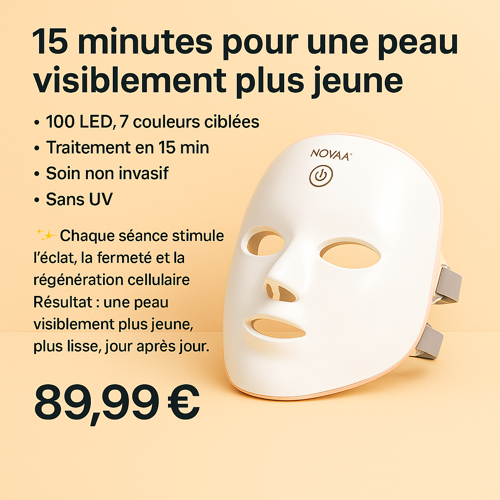 Masque LED de Luminothérapie 7-en-1 - Novaa® LED